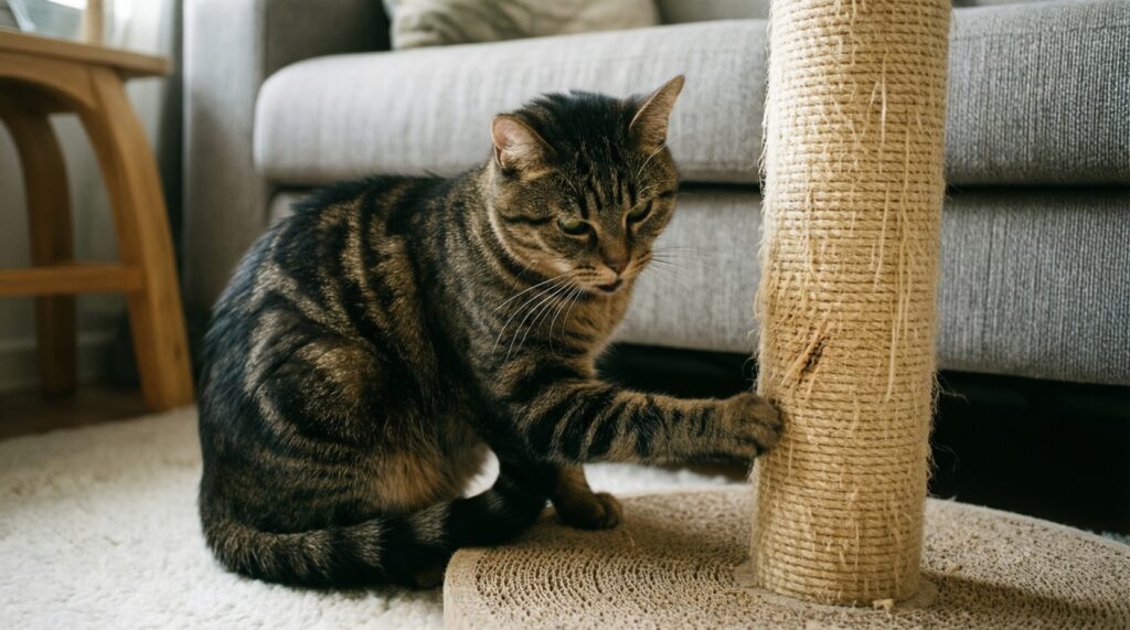 Кошка и когти: как выбрать когтеточку и отучить от мебели гуманно - иллюстрация