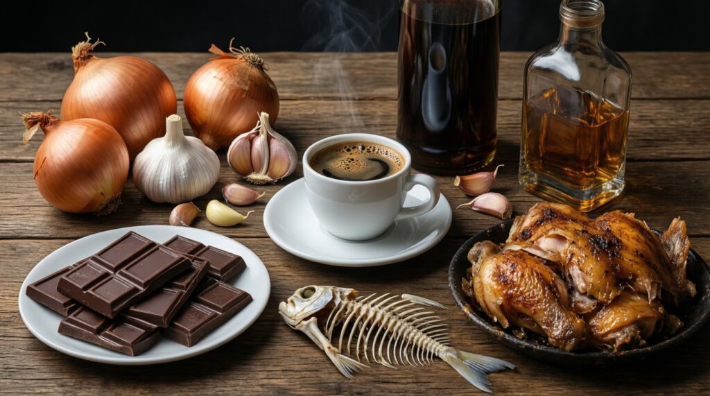 Опасные продукты со стола: что нельзя давать собаке и кошке - иллюстрация