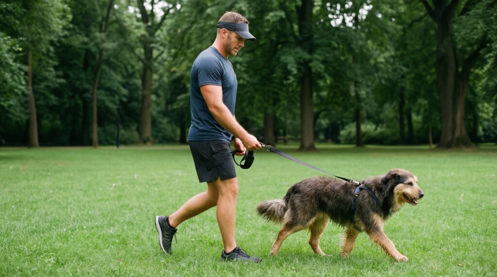 Собака тянет поводок: простые упражнения для спокойных прогулок - иллюстрация