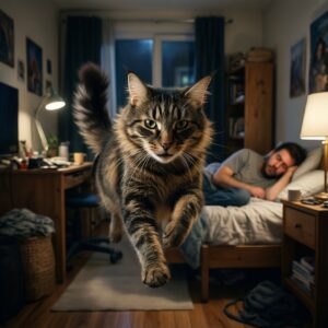 Ночной тыгыдык у котов: причины и как наладить режим сна