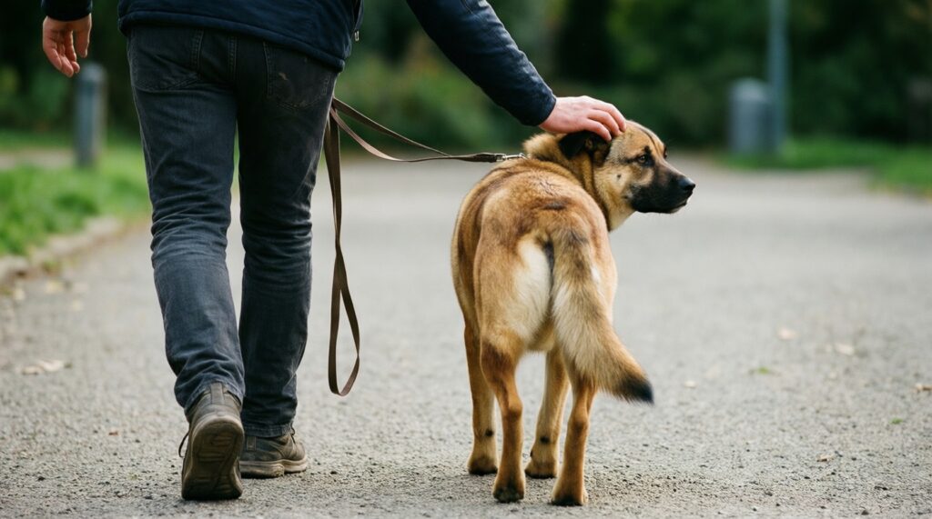 Почему собака тянет поводок: причины и упражнения на прогулке без рывков - иллюстрация