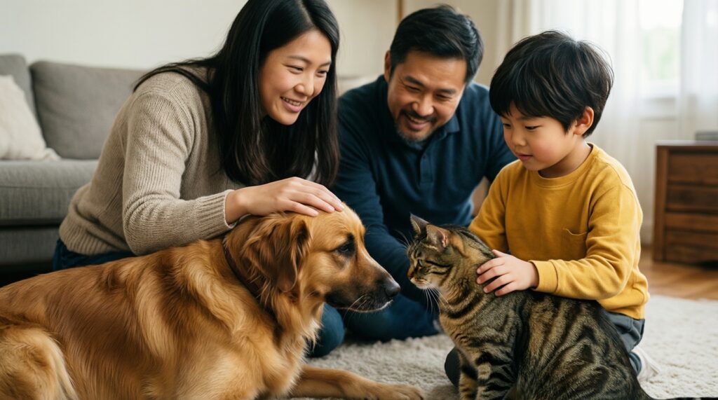Безопасные игры ребёнка с собакой/кошкой: правила, которые предотвращают укусы и царапины - иллюстрация