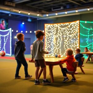 Игровая площадка в Таганроге с захватывающими световыми играми для детей